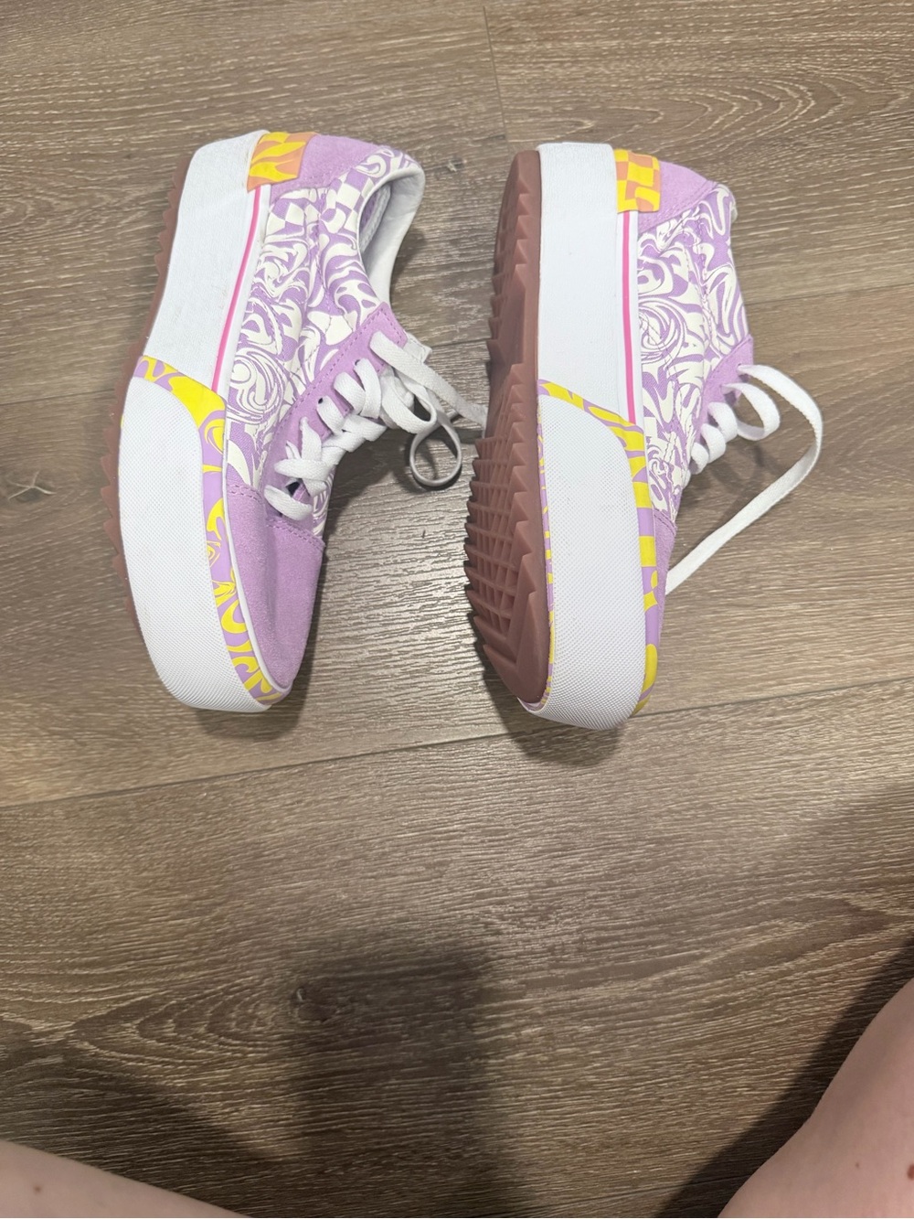 Vans Platform Lavender Floral Low-Top Sneakers size 8 women’s - Picture 2 of 8